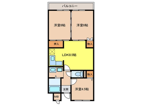 ＬＡ・ＶＩＳＴＡ志紀の物件間取画像